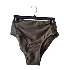 NWT Universal Standard Swim Bikini Bottom High Waist Olive Green Womens Size 4XS